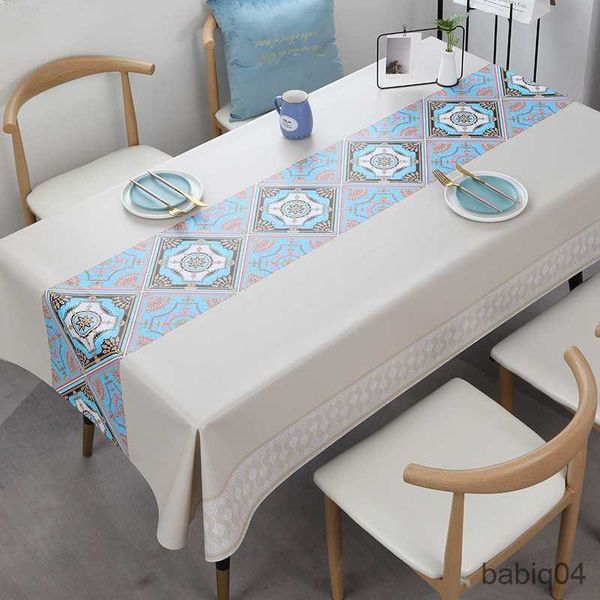 Nappe De Table Nappe De Mode Motif Géométrique Maison Cuisine Banquet Nappe De Mariage Décoration Table À Manger Cheminée Serviette R230726