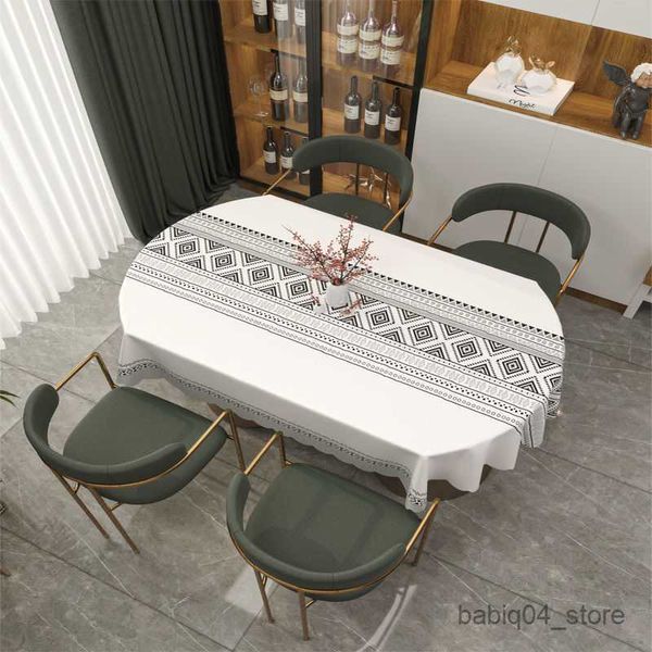 Nappe De Table Nappe Géométrique Imprimé Style Moderne Couverture De Table Ferme Imperméable Rustique pour Table À Manger De Mariage Décor De Table R230727