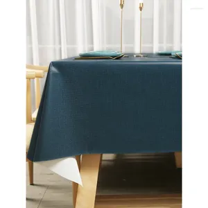 Nappe de table en tissu pur étanche de couleur et huile rectangulaire PVC MAT_AN1136