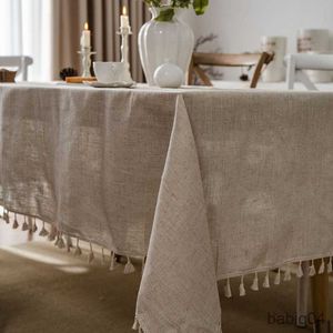 Nappe à pampilles Nappe Doux Rétro Coton et Couverture de Table pour Table Rectangle Tissu Nappe R230726