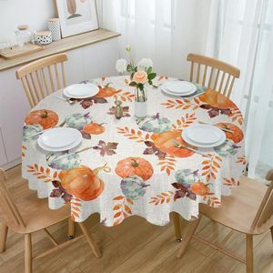 Nappe de table Thanksgiving citrouille rétro nappe ronde fête cuisine dîner couverture vacances décor nappes imperméables