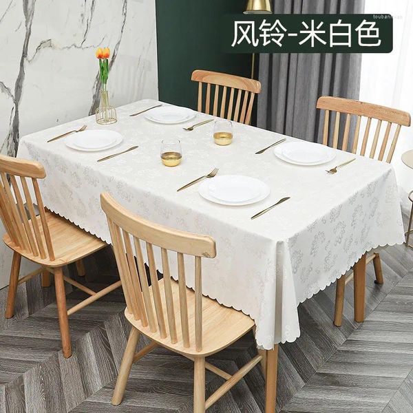Nappe de Table épaisse et imperméable, sans lavage, pour Restaurant, maison, nordique, Simple, rectangulaire, tapis de salle à manger