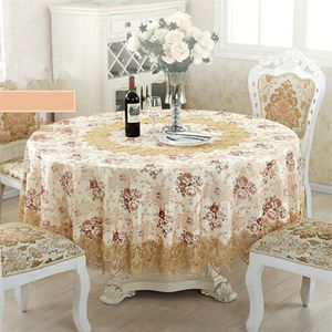 Paño de mesa Top elegante bordado encaje tela redonda para la cubierta de la boda TV cubre manteles de té sofá toalla refrigerador 220906