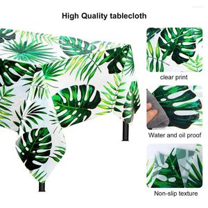 Mesa Table Tropical Hawaiian Palm Feaf Matecloth - Cubierta desechable resistente al aceite impermeable PEVA para la decoración de la fiesta T9M3