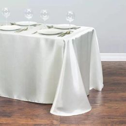 Nappe haut de gamme pour Banquet et scène de mariage, couleur unie, rectangulaire, tissu en Satin lisse coloré Ding H8R757