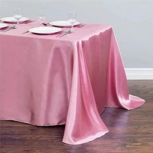 Tableau de table haut de gamme El Banquet et scène de mariage Couleur solide Rectangle Smooth Satin Tissu colored Ding G7B2058