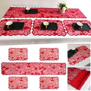 Tableau de table de la Saint-Valentin Love Style Flag Nateau rouge