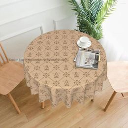 Nappe De Table Vintage Fleur De Lis, nappe décorative ronde épaisse, couverture De salle à manger De fête, thé