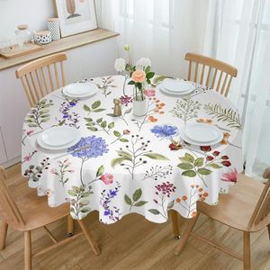 Nappe Vintage Texture florale nappe ronde fête cuisine dîner couverture vacances décor nappes imperméables