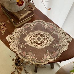 Nappe de Table Vintage en dentelle française, tapis brodé Ins, décoration de jardin de Style européen