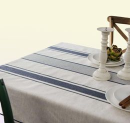 Tableau nappe à rayures en coton en lin vintage pour décoration de table de table à poussière Banquet de table de table de table de table de table Mantel M4622723