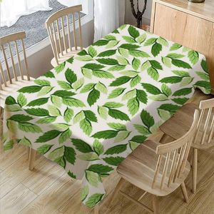 Tafel doek aquarel groene bladeren linnen tafelkleed rechthoek abstract planten print huis el decor bruiloft eethindering