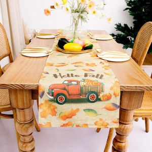 Nappe aquarelle feuilles d'oranger, décorations florales de vacances de Thanksgiving pour fête d'automne, décor de ferme rustique