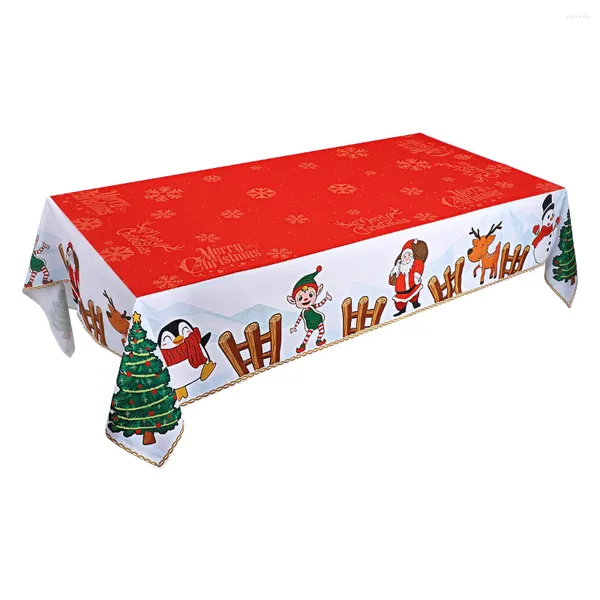 Table de table imperméable à longue salle à manger rectangulaire coureur de Noël