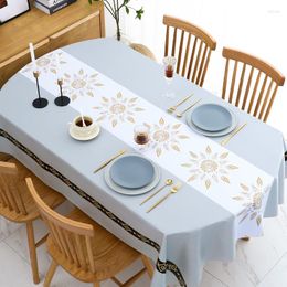 Tafel doek waterdichte oliebestendig en wasbaar rechthoekig ovaal tafelkleed voor el anti -brandende thee