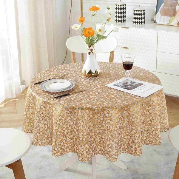 Tableau de table imperméable résistant à l'huile et petite nappe rond