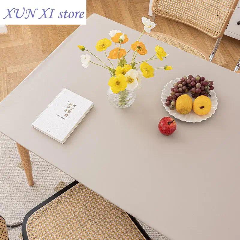 Table Cloth Waterproof Oilproof Tablecloth All-inclusive Solid Color Rectangle Catering Fitted Protector