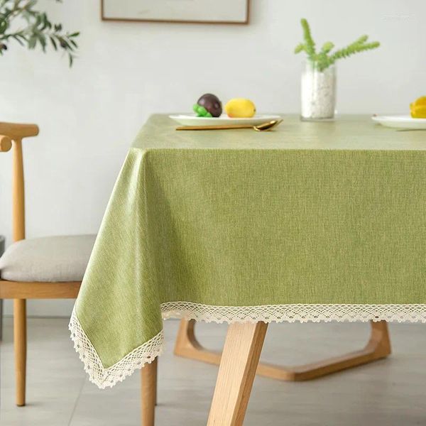 Table de table nappe pvcolyester imperméable carrée et rectangle des housses d'épreuve à huile pour la cuisine de cuisine pique-nique