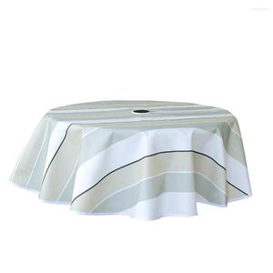 Nappe de table nappe imperméable avec trou de parapluie à fermeture éclair 600D Oxford rond gland couverture de thé pique-nique en plein air