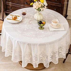 Table en tissu Décoration de mariage crémeux blanc étanche à poussière étanché