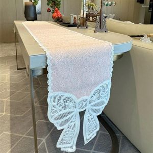 Tableau de nappe blanche en dentelle runner atmosphère maison pour la maison décorative française armoire cafeetypable vintage rose arc tablerunner