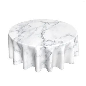 Table de table en marbre blanc nappe ronde étanche à tissu étanche ferme