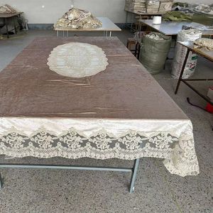 Nappe de table en gros nappe tricotée rectangulaire découpe Art Design brodé couverture tissu 3306