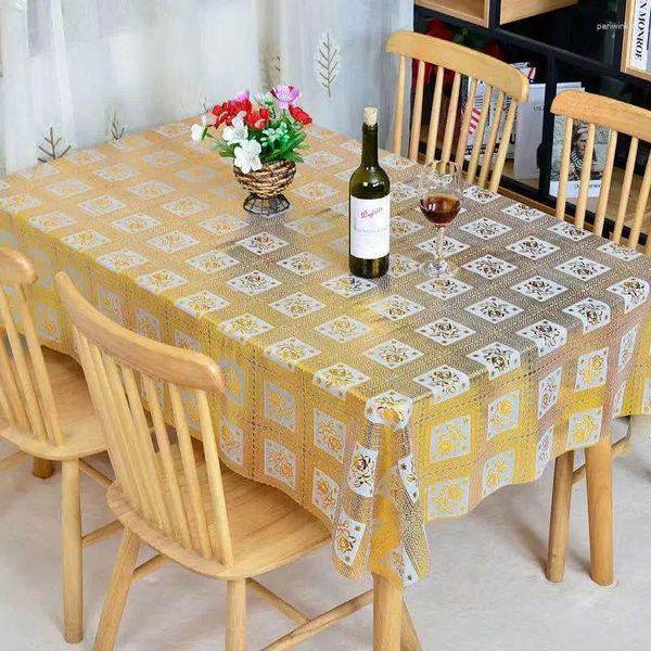 Nappe de Table en dentelle jaune, tissu café européen, housse anti-poussière, Jade riche