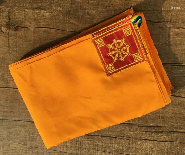 Nappe de table jaune, grand sac de livre d'écriture de Style tibétain, couverture carrée pour bloc d'écriture manuscrite