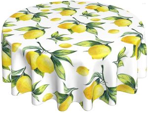 Mantel amarillo redondo de 60 pulgadas para decoración de cocina, primavera y verano, para vacaciones, comedor, Patio decorativo