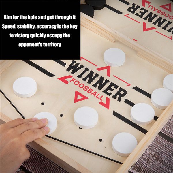 Table Football Billiard Board Catapulta Madera de madera Batalla de dos jugadores Padres interactivos Juegos de mesa de la clase de rompecabezas infantiles