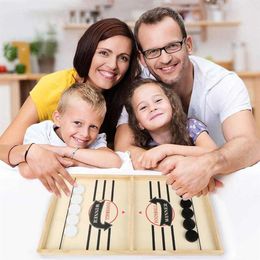 Table Hockey Game Family Table Board Games Catapult Chess Parent-child Interactive Toy Fast Sling Puck Game Ice Hockey Games267d