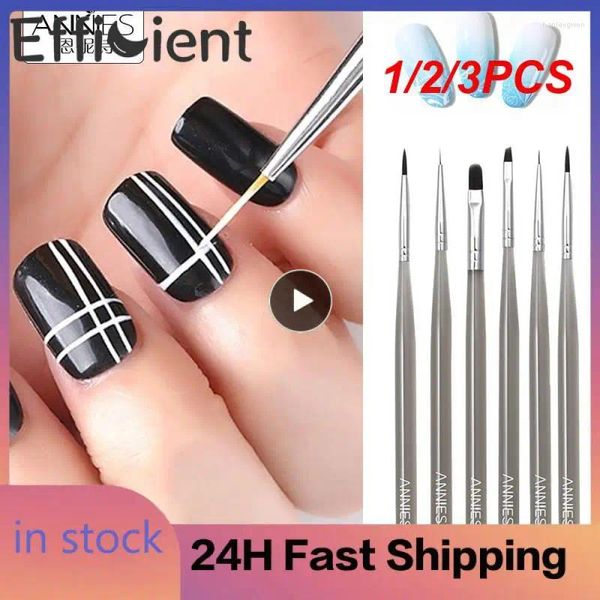 Lampes de table 1/2 / 3pcs Nail Art Brushes MANICURE OUTIL CONCEPTION PEINTURE DU COURNE STRIGES DESSAGES ACCESSOIRES DE POSIDE GEL POSI