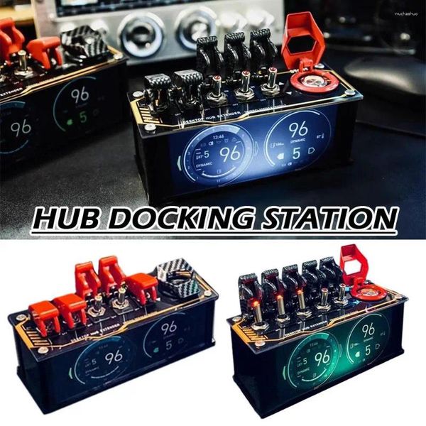 Lampes de table 1 Set USB Block Hub Accurez la station d'amortissement Ambient Light Lampe RGB RETRO Retro Style Nostalgic Punk Decoration Office Office