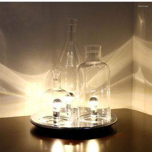 Lampes de table 123 lampe bouteille ITRE Guido Rosati Bacco Design chevet canapé côté El mode clair lait blanc verre lampe de bureau