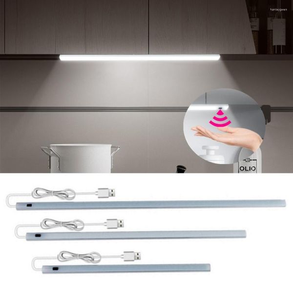 Lampes de table 12V USB bande LED lampe de bureau interrupteur de balayage à main capteur de mouvement 20/30/50cm chambre d'enfants sous armoire cuisine lumières