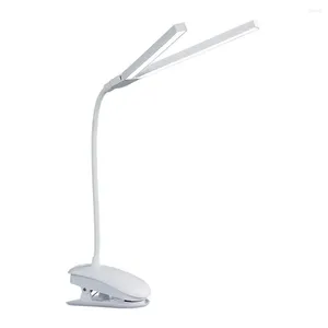 Lampes de table 1PC Clip Double support de lampe LED Protection des yeux Bureau d'étude