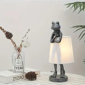 Tafellampen 1 pk kikker USB LED LAMP RESIN ROOM RETRO Design Living Decoratie Bedside