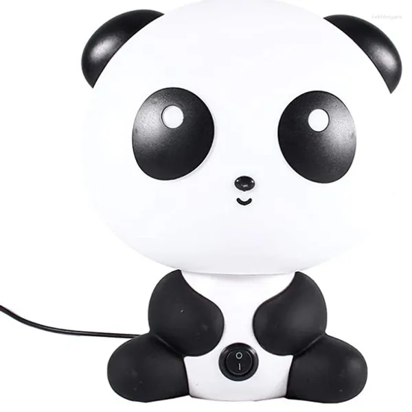 Lámparas de mesa 1 PPC Lámpara Noche de noche Niños Decoración de bebés Home and Room Panda Eu Plug