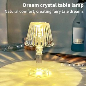 Lampes de table 1pc LED Mini cristal lampe Projet