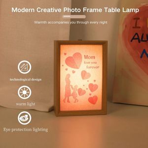 Lampes de table 1pc Crame Creative Cared Crame Light Touch Interrupteur USB Charge USB - Le cadeau le plus unique et le plus de nuit pour maman