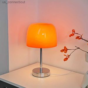 Tafellampen 1 st retro glas champignon tafellamp - moderne slaapkamer bed decor lamp voor woon- en eetkamer