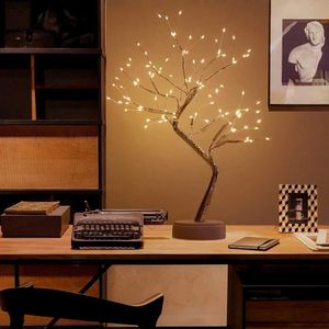 Tafellampen 1 pk tafelblad bonsai boomlicht met 36/108 LED's kunstmatige boomlamp voor slaapkamer bureaublad kerstfeest binnen decoratielampen