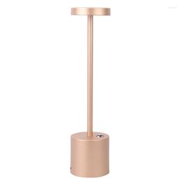 Lâmpadas de mesa 1set Nordic Desk Lamp LED Touch Bar El Cafe Decoração Rose-Gold