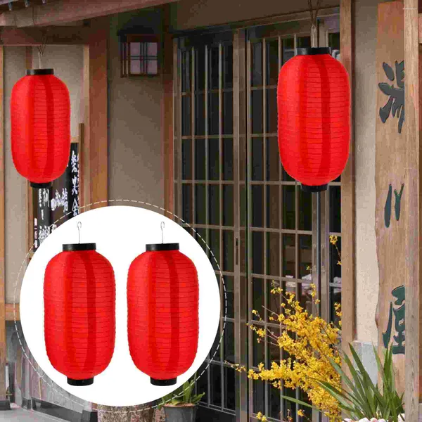 Lámparas de mesa 2 piezas decoración de boda al aire libre linterna de seda japonesa mermelada impermeable 45X25X25CM alambre rojo niño