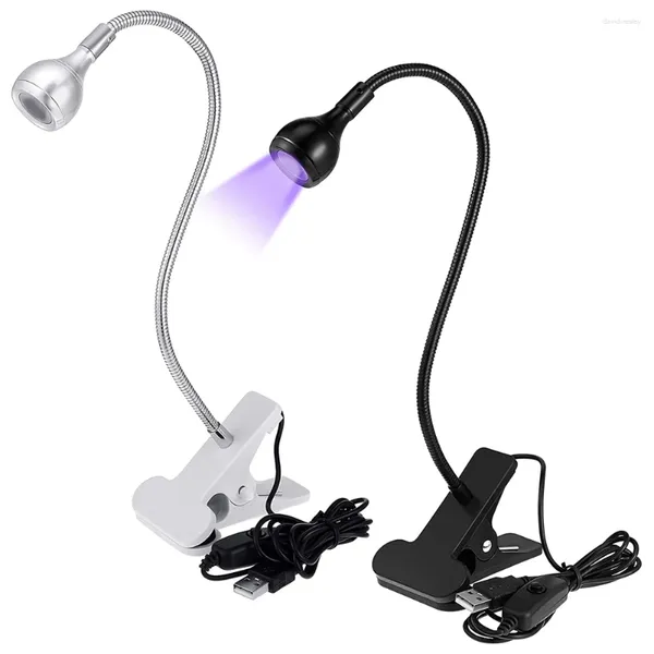 Lampes de table 2 pièces Big Chip 395 nm Assyméraires à LED UV avec col de cygne et Mini Bureau 5V Entrée USB