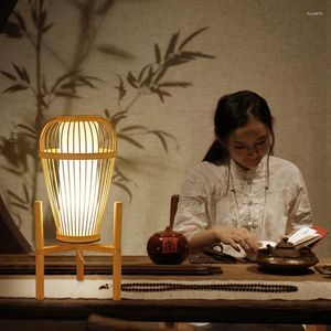 Tafellampen 2023 Creatieve Milieuvriendelijke Bureau Bamboe Lamp Woonkamer Slaapkamer Nachtkastje Verlichting