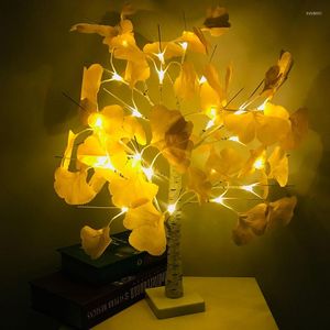 Tafellampen 24 LED Ginkgo boomlamp kleine slaapkamer nacht licht oogst festival kersttuin landschap decor