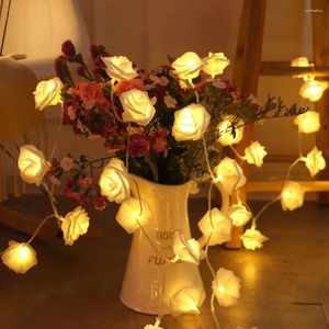 Lampes de table 2m 10led Rose Flower String Lights Arrangement atmosphère de vacances pour décoration de maison mariage décoratif
