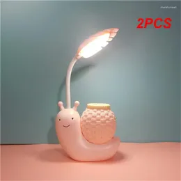 Lampes de table 2pcs dessin animé LED Snail Destep